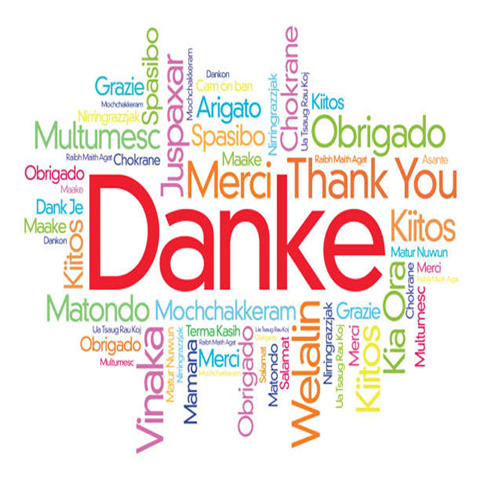 Danke Merci Thank you